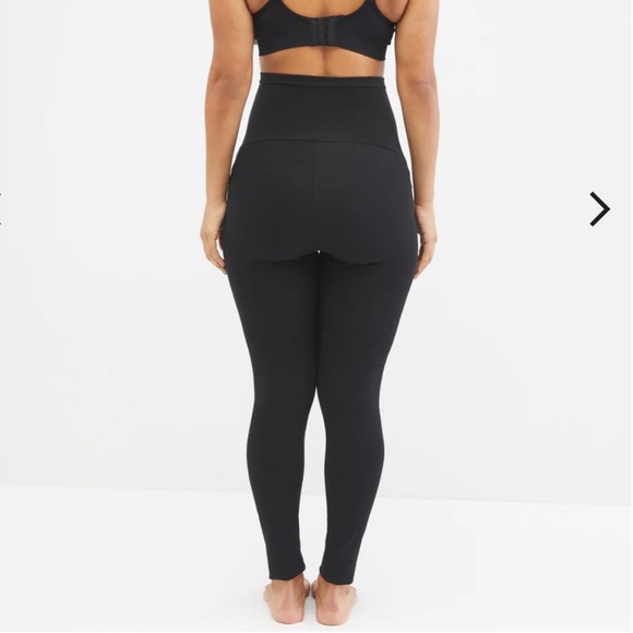 Motherhood Maternity Black Leggings with Belly Panel - Picture 14 of 14